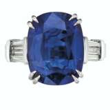 SAPPHIRE AND DIAMOND RING WITH AGL REPORT - фото 1