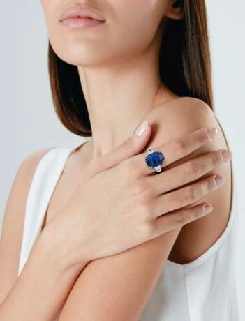 SAPPHIRE AND DIAMOND RING WITH AGL REPORT - фото 4