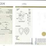 TWO STONE COLORED DIAMOND AND DIAMOND RING WITH GIA REPORTS - photo 5