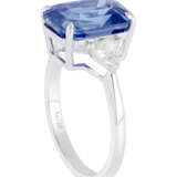 SAPPHIRE AND DIAMOND RING WITH AGL REPORT - Foto 2