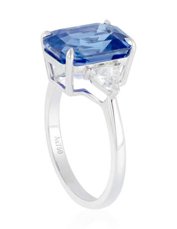 SAPPHIRE AND DIAMOND RING WITH AGL REPORT - Foto 2