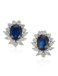 SAPPHIRE AND DIAMOND EARRINGS