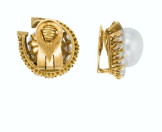 PEARL AND DIAMOND EARRINGS WITH GIA REPORTS - Foto 2