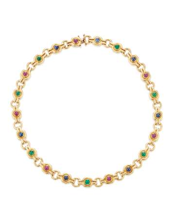 RUBY, SAPPHIRE AND EMERALD NECKLACE - Foto 1