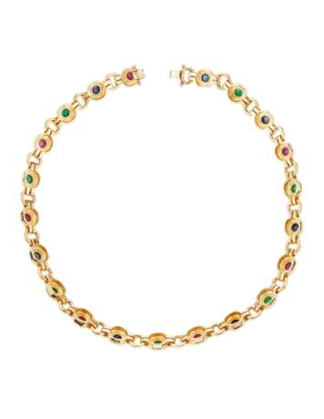 RUBY, SAPPHIRE AND EMERALD NECKLACE - Foto 2