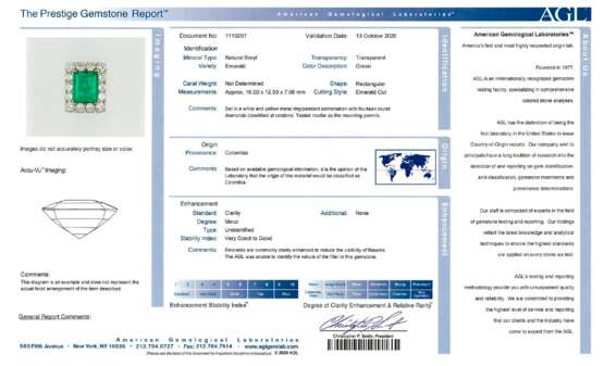 EMERALD AND DIAMOND RING WITH AGL REPORT - Foto 5