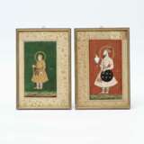 Paar Miniaturmalereien im Moghul-Stil. INDIEN, 19./20. Jahrhundert - photo 1