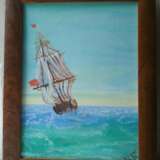 Painting “Ship on the high seas”, Fiberboard, Oil paint, Realist, Marine, Ukraine, 2020 - photo 1