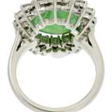 JADEITE JADE AND DIAMOND RING WITH GIA REPORT - Foto 3