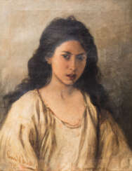 MÜLLER, LEOPOLD CARL (Dresden 1834-1892 Wien), "Bildnis einer jungen Frau",