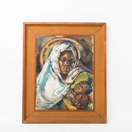 KOTEI, wohl AMON (1915-2011, Ghana), "Mother and Child - Mutter und Kind", - photo 2