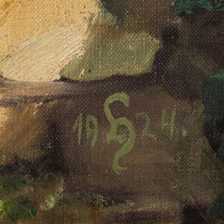 MONOGRAMMIST (Peintre/19./20. Siècle), "Zweispänniger Fourgons Poulain sur un Ravin", 1924 - photo 3