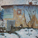 Старый дом. Cardboard Oil paint Realism Landscape painting 2005 - photo 1