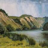 Painting “On the Don. Rain.”, Canvas, See description, Naturalism, Landscape painting, Russia, 2020 - photo 1