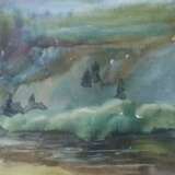 Покой Paper Watercolor Impressionism Landscape painting 2008 - photo 1