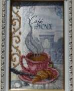 Kira Kyrychenko (geb. 1968). Вышивка бисером "Чашка кофе". Bead embroidery "Cup of coffee"
