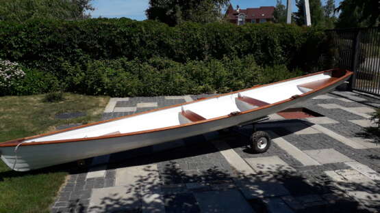 Деревянная лодка Аннаполис Naturholz Holzschnitzerei Mythologische Malerei Vereinigte Staaten 2019 - Foto 11