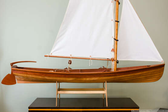 Boot „Holzboot Modell Whitehall“, Naturholz, Holzschnitzerei, Mythologisches, Vereinigte Staaten, 2018 - Foto 16