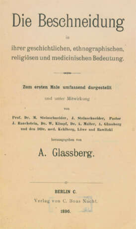 Glassberg, A. (Herausgeber). - Foto 1