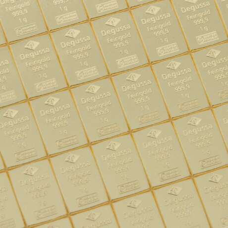 Goldbarren 50 x 1 g Combi Barren, - фото 3
