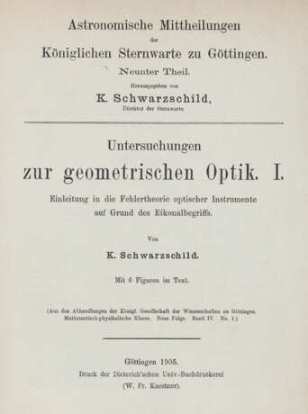 Schwarzschild, K. - Foto 1