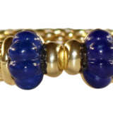 Armreifen 750 Gelbgold Lapis. - фото 1