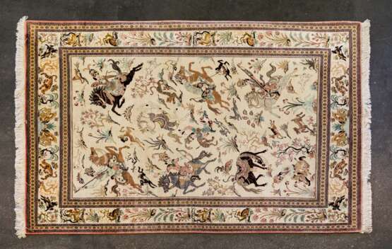 Orientteppich aus Seide. GHOM/IRAN, 20. Jahrhundert, ca. 206x140 cm - photo 1