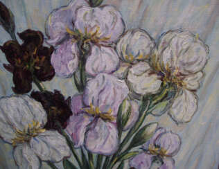 Irises bouquet.