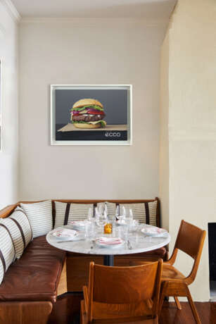 Just Cheeseburger... Leinwand Acrylfarbe Realismus Stillleben 2021 - Foto 4