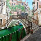 Design Painting “The streets of Venice. A bridge for kisses.”, Linen, Synthetic polymer paint, Realist, Ukraine, 2020 - photo 1