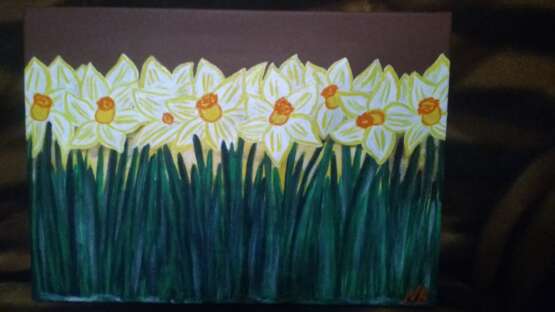 Painting “The Daffodils”, Canvas, Acrylic paint, Modern, Everyday life, Ukraine, 2020 - photo 2