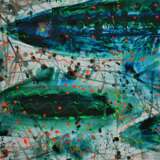 Gemälde „Fischschwarm“, Aquarell, Expressionismus, Animalistisches, Italien, 2021 - Foto 2