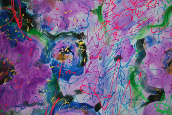 Картина «фиолетовый пунш», Акриловое стекло, Акварель, Импрессионизм, Натюрморт, Италия, 2021 г. - фото 2