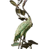 A COLD-PAINTED METAL TORCHERE MODELLED AS A CRANE - photo 1