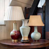 A GROUP OF THREE CHINESE VASES, TWO MOUNTED AS LAMPS - фото 1