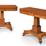 A PAIR OF GEORGE IV BRASS-INLAID ROSEWOOD CARD TABLES - photo 1
