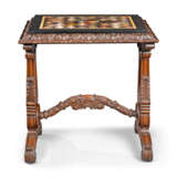 A WILLIAM IV BRAZILIAN ROSEWOOD AND SPECIMEN HARDSTONE-INLAID TABLE - Foto 1