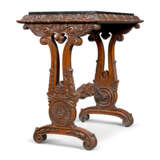 A WILLIAM IV BRAZILIAN ROSEWOOD AND SPECIMEN HARDSTONE-INLAID TABLE - Foto 4