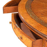 A REGENCY BRASS-INLAID OAK AND INDIAN ROSEWOOD LIBRARY TABLE - photo 3