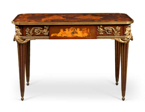 Riesener, Jean-Henri. A FRENCH ORMOLU-MOUNTED AMARANTH, SYCAMORE, PLANE AND MARQUETRY CENTRE-TABLE - photo 1