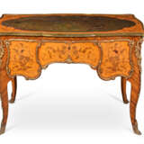 AN EARLY VICTORIAN ORMOLU-MOUNTED KINGWOOD, SATINWOOD AND MARQUETRY WRITING-TABLE - photo 1