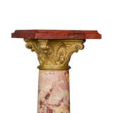 A PAIR OF FRENCH ORMOLU-MOUNTED PINK MARBLE PEDESTALS - photo 5