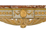 A FRENCH PARCEL-GILT AND GREY-PAINTED CONSOLE TABLE - photo 4