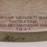 Ovale Kristallschale . Ungarn, datiert 1941 - photo 2