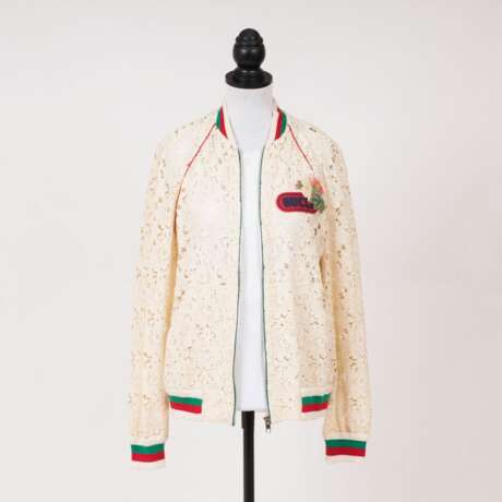 Gucci. Flower Lace Bomber Jacket - Foto 1