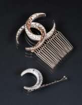 Zwei Haar-Clips mit Strass-Besatz