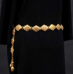 Langer Chain Belt mit Strass-Besatz