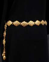 Langer Chain Belt mit Strass-Besatz