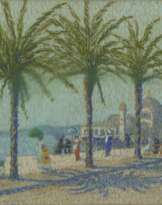 Uferpromenade unter Palmen