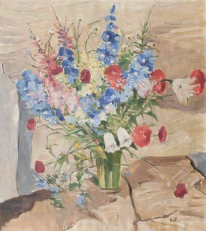 Willy Habl. Blumen in einer Vase - Foto 1